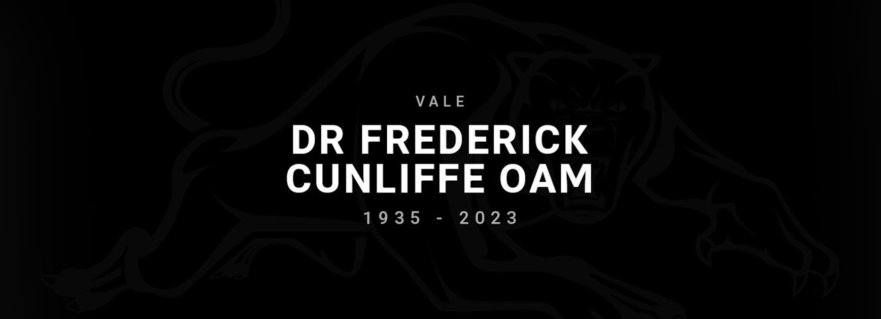 Panthers recognises Dr Frederick Cunliffe OAM