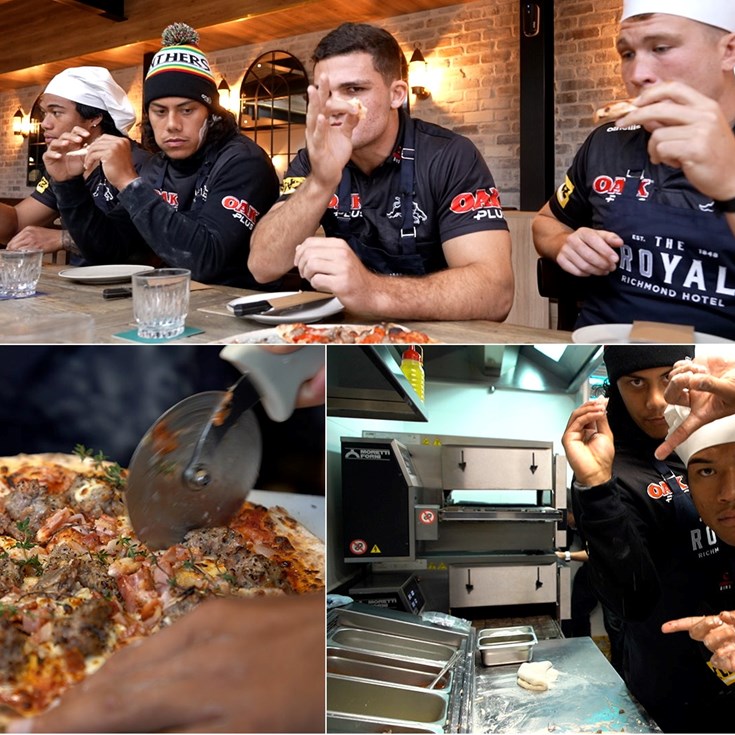 Panthers tackle The Royal Richmond Hotel pizza challenge