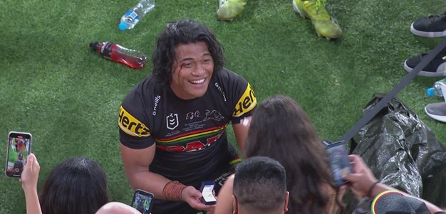 Brian To'o proposes to his girlfriend post-match