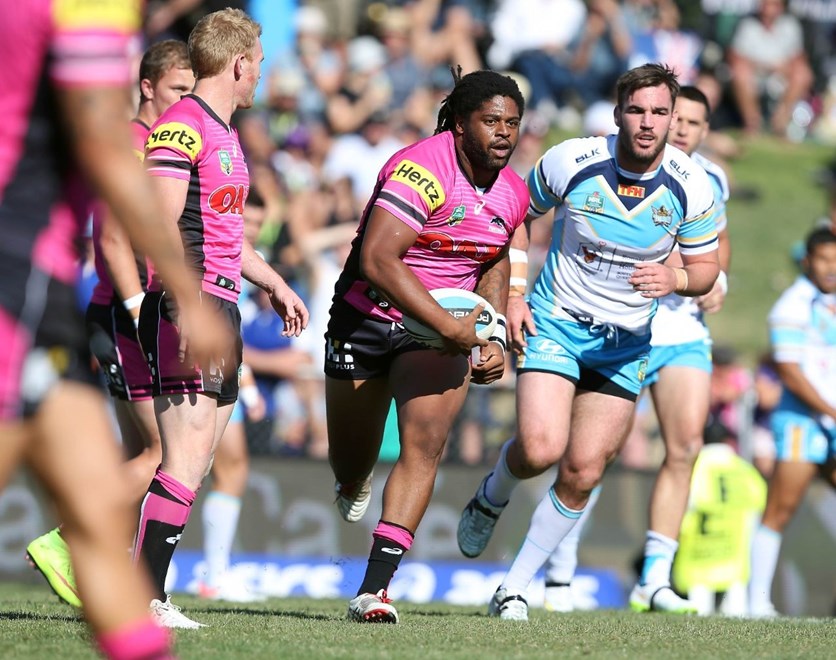 Jamal Idris : Digital Image by Robb Cox Â©nrlphotos.com:  :NRL Rugby League - Panthers V Titans at Carrigton Oval, Bathurst. Saturday March 14th 2015.