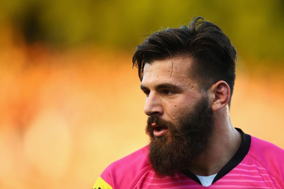SYDNEY, AUSTRALIA - JUNE 28:  Josh Mansour of the Panthers looks on during the round 16 NRL match between the Wests Tigers and the Penrith Panthers at Leichhardt Oval on June 28, 2015 in Sydney, Australia.  (Photo by Mark Kolbe/Getty Images)