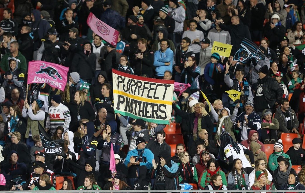 Panther Fans :NRL Rugby League - Panthers V Rabbitohs, at Pepper Stadium, Friday July 3rd 2015. Digital Image by Robb Cox Â©nrlphotos.com