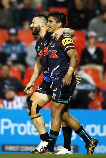 Tyrone Peachey of the Panthers  during the Round 23 NRL match between the Penrith Panthers and the Warriors at Peppers Stadium on August 15, 2015 in Sydney, Australia. Digital Image by Mark Nolan.