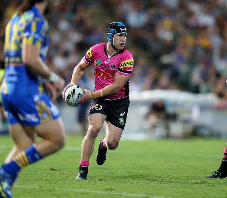 Jamie Soward :Digital Image Grant Trouville Â© NRLphotos  : NRL Rugby League - Round 22, Indigenous Round - Parramatta Eels v Penrith Panthers at TIO Stadium Darwin Saturday the 8th August 2015.