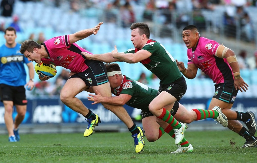 during the Round 21 NYC match between the South Sydney Rabbitohs and the Penrith Panthers and the South Sydney Rabbitohs at ANZ Stadium on August 2, 2015 in Sydney, Australia. Digital Image by Mark Nolan.