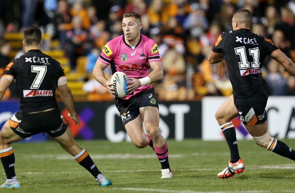   :Digital Image Grant Trouville Â© NRLphotos  : NRL Rugby League Round 16 - Wests Tigers v Penrith Panthers at Leichhardt Oval, Sunday Afternoon June 28th June  2015.