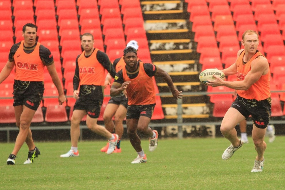 Peter Wallace back in action. Photo by Jeff Lambert (Penrith Panthers)