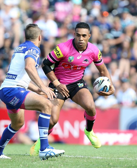 George Jennings : Digital Image by Robb Cox Â©nrlphotos.com:  :NRL Rugby League - Penrith Panthers V Canterbury Bankstown Bulldogs at Pepper Stadium, Penrith. Sunday March 8th 2015.