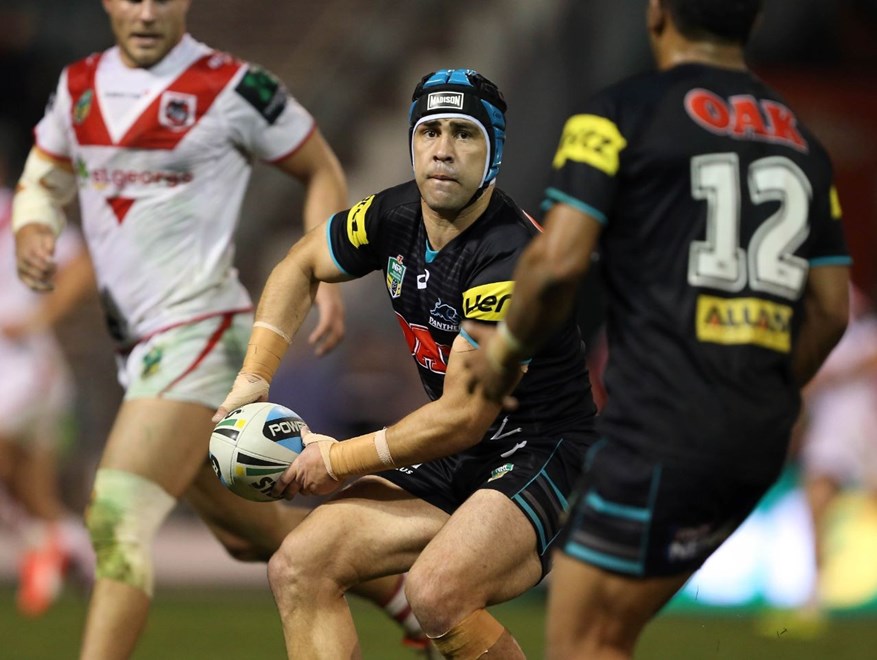 Jamie Soward : NRL Rugby League - Dragons V Panthers at WIN Stadium, Thursday 20th August 2015. Digital Image by Robb Cox Â©nrlphotos.com