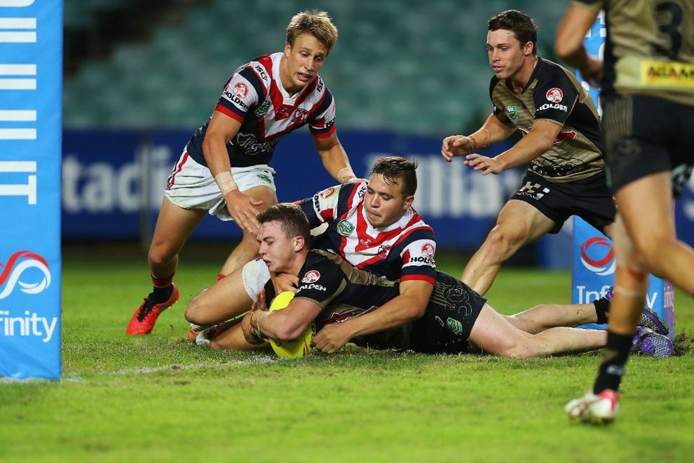 Competition - NYC Premiership Round - Round 07 Teams - Sydney Roosters v Penrith Panthers - 18th of April 2016 Venue - Allianz Stadium, Moore Park, NSW, Photographer - Paul Barkley