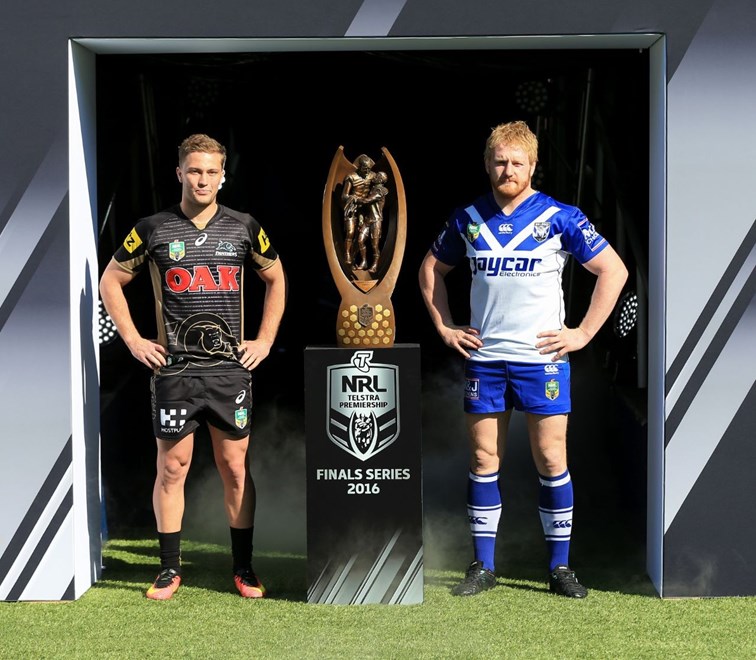 Competition -  NRL Premiership.Date  -   Monday the 5th of September 2016.Teams - Captains fromt the 2016 Finals Teams.at - Allianz Stadium Sydney.Pic - Grant Trouville Â© NRL Photos.2016 NRL Final Series Captains Call.