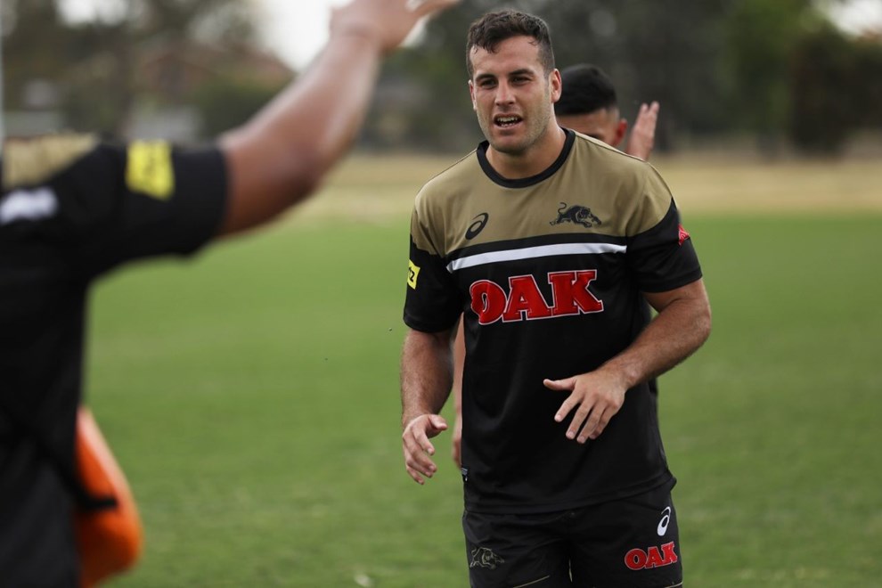 Michael Oldfield during Panthers training