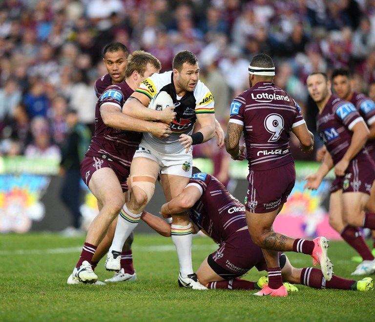 R 26 NRL Manly Sea Eagles vs Penrith Panthers at Lottoland  . Picture : Gregg Porteous
