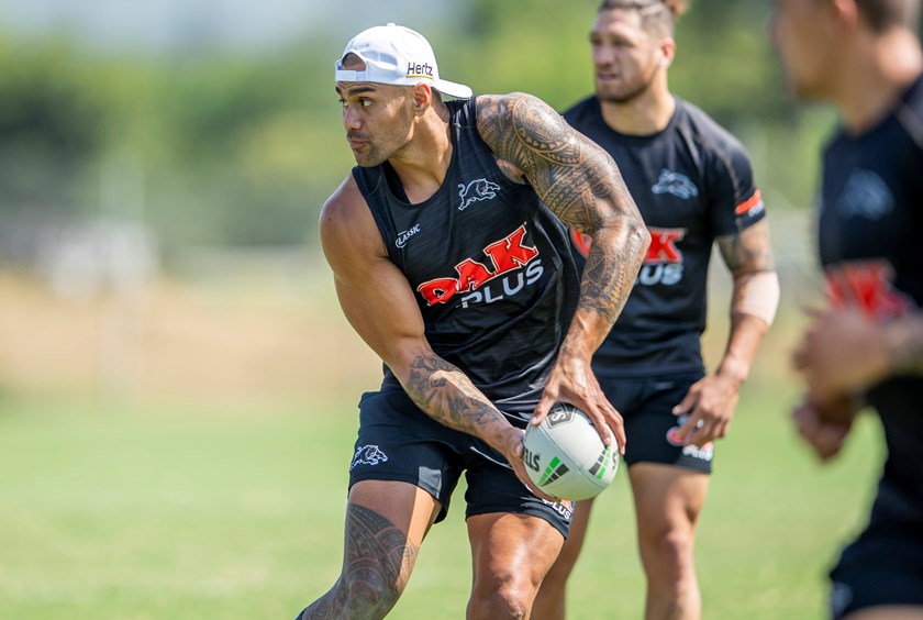 Winterstein at Panthers training on Monday.