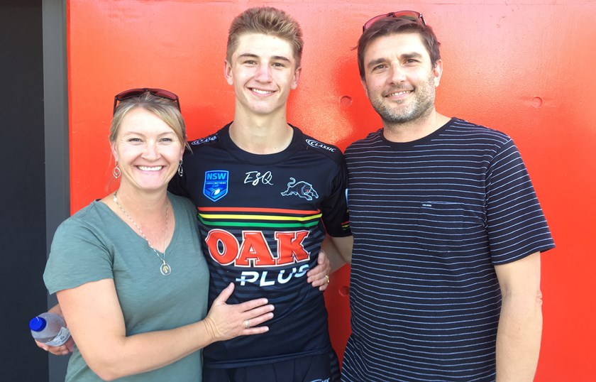Jack Cole with mother Sasha and father Daryl.
