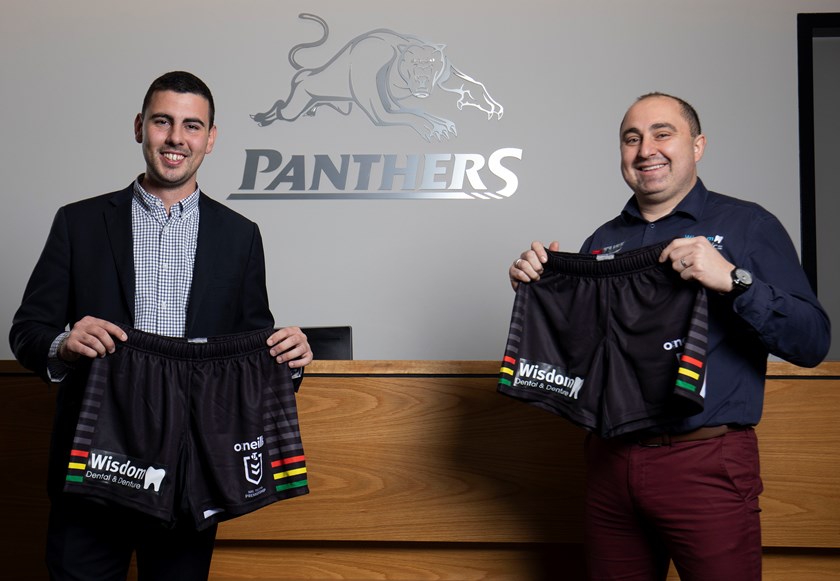 Panthers Senior Partnerships Executive Jake Fenech with Wisdom's Paul Petrovski.
