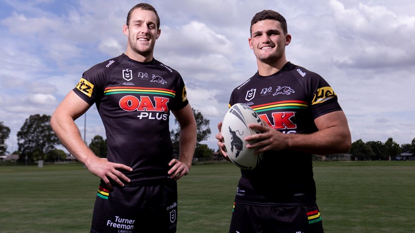 Isaah Yeo and Nathan Cleary - co-captains of the Panthers in 2021.