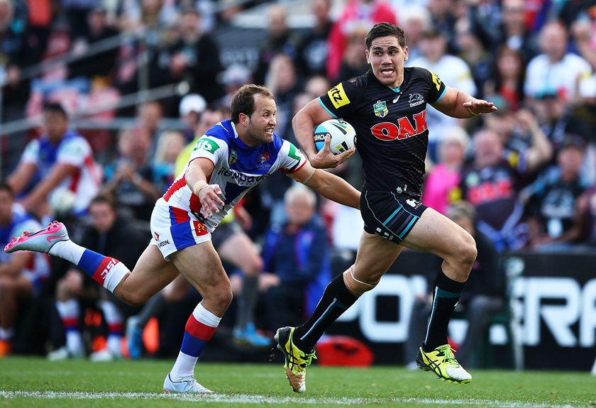 Chris Smith in his NRL debut against Newcastle Knights - Round 26, 2015.